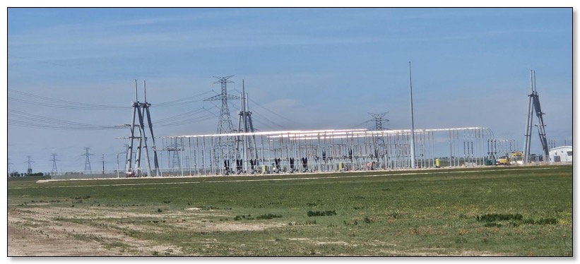 Image of Mule Deer Switch Station under construction